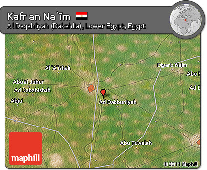 Satellite 3D Map of Kafr An Na`īm