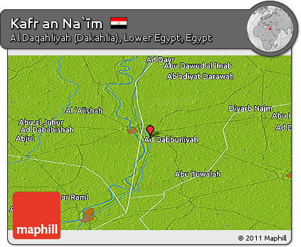 Physical Panoramic Map of Kafr An Na`īm
