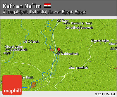 Physical Panoramic Map of Kafr An Na`īm