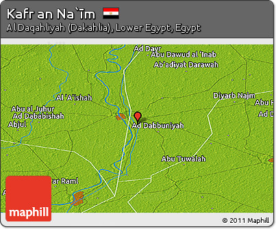 Physical Panoramic Map of Kafr An Na`īm
