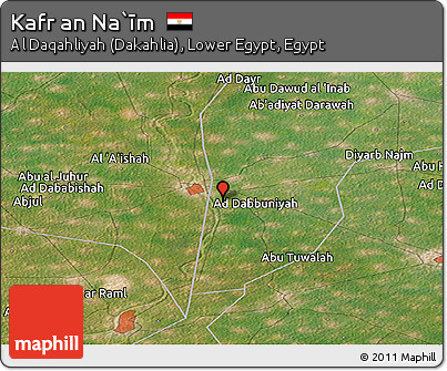 Satellite Panoramic Map of Kafr An Na`īm