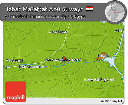 Physical 3D Map of `Izbat Maḩaţţat Abū Şuwayr