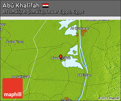Physical 3D Map of Abū Khalīfah