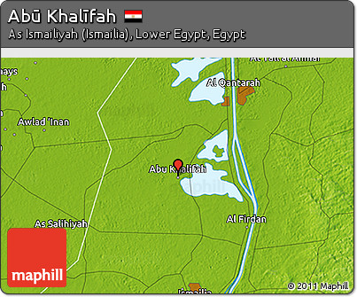 Physical 3D Map of Abū Khalīfah