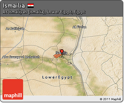 Satellite 3D Map of Ismailia