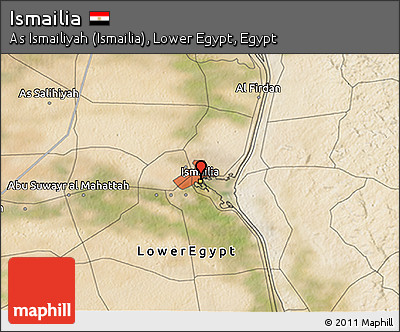 Satellite 3D Map of Ismailia