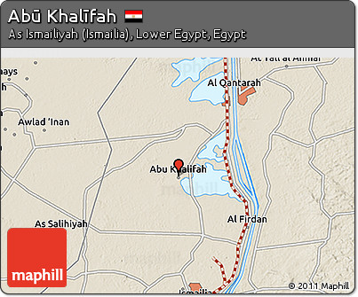 Shaded Relief 3D Map of Abū Khalīfah