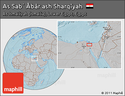 Gray Location Map of As Sab` Ābār Ash Sharqīyah, hill shading