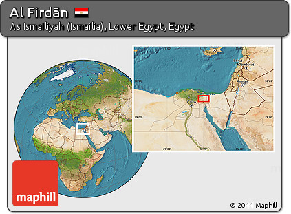 Satellite Location Map of Al Firdān
