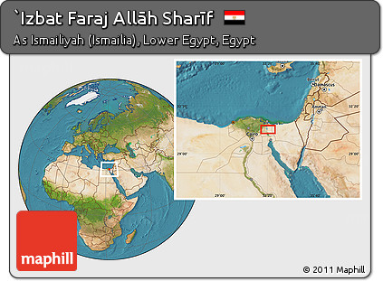 Satellite Location Map of `Izbat Faraj Allāh Sharīf