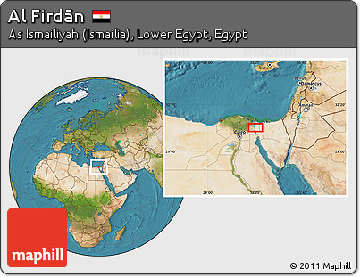 Satellite Location Map of Al Firdān