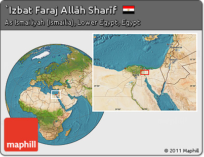 Satellite Location Map of `Izbat Faraj Allāh Sharīf