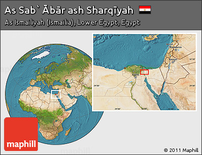 Satellite Location Map of As Sab` Ābār Ash Sharqīyah