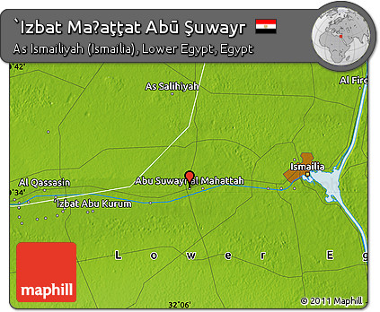 Physical Map of `Izbat Maḩaţţat Abū Şuwayr