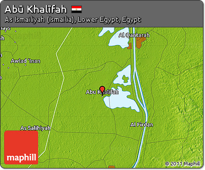Physical Map of Abū Khalīfah