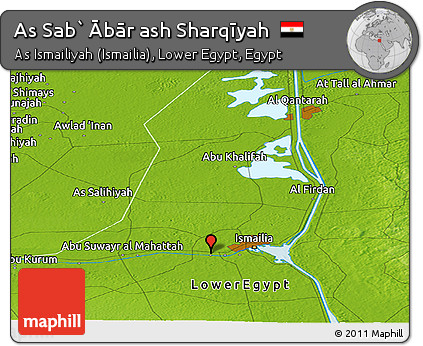 Physical Panoramic Map of As Sab` Ābār Ash Sharqīyah
