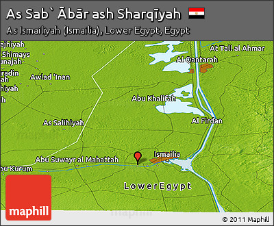 Physical Panoramic Map of As Sab` Ābār Ash Sharqīyah