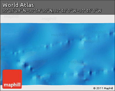 Physical 3D Map of the Area around 30° 42' 29" N, 32° 13' 30" W
