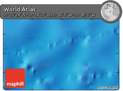 Physical Map of the Area around 30° 42' 29" N, 32° 13' 30" W