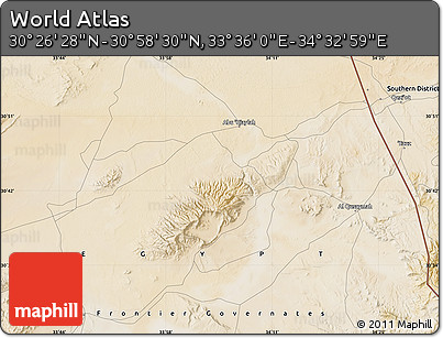 Satellite Map of the Area around 30° 42' 29" N, 34° 4' 30" E