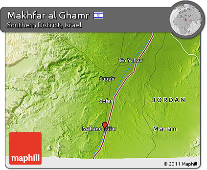 Physical 3D Map of Makhfar Al Ghamr