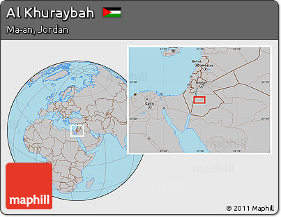 Gray Location Map of Al Khuraybah
