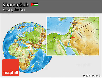 Physical Location Map of Shammākh