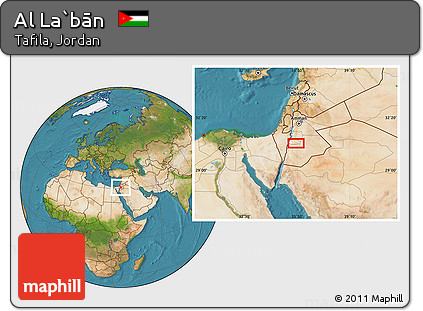 Satellite Location Map of Al La`bān