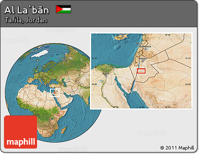 Satellite Location Map of Al La`bān