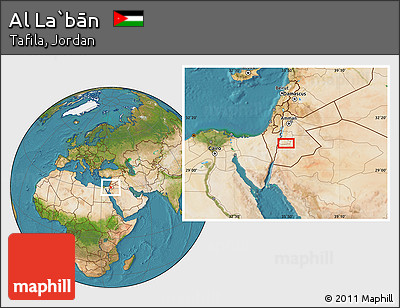 Satellite Location Map of Al La`bān