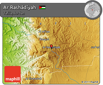 Physical Map of Ar Rashādīyah