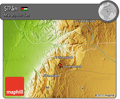 Physical Map of Şīḩān