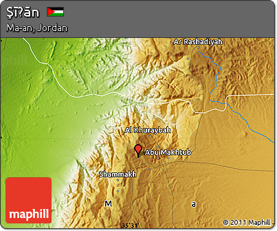 Physical Map of Şīḩān