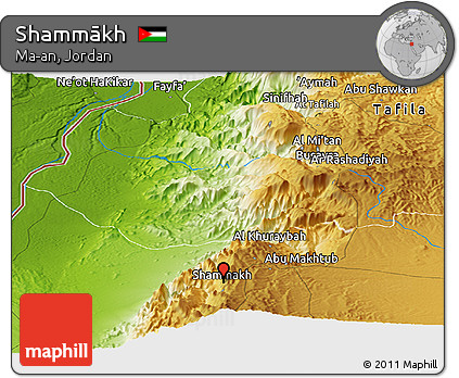 Physical Panoramic Map of Shammākh