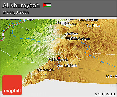 Physical Panoramic Map of Al Khuraybah