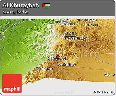 Physical Panoramic Map of Al Khuraybah