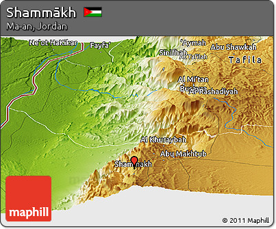 Physical Panoramic Map of Shammākh