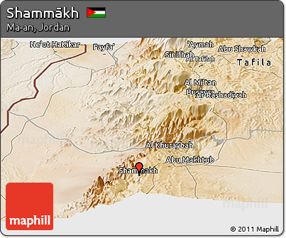 Satellite Panoramic Map of Shammākh