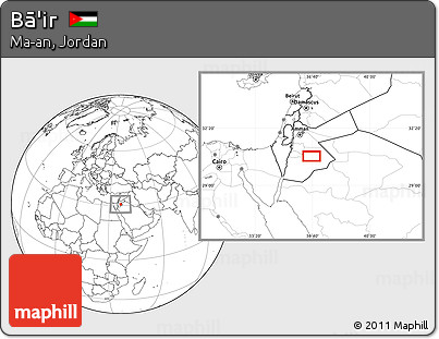 Blank Location Map of Bā'ir