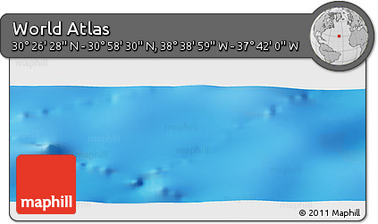 Physical Panoramic Map of the Area around 30°&nbsp;42'&nbsp;29"&nbsp;N,&nbsp;38°&nbsp;10'&nbsp;29"&nbsp;W
