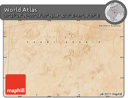 Satellite Map of the Area around 30° 42' 29" N, 39° 10' 29" E