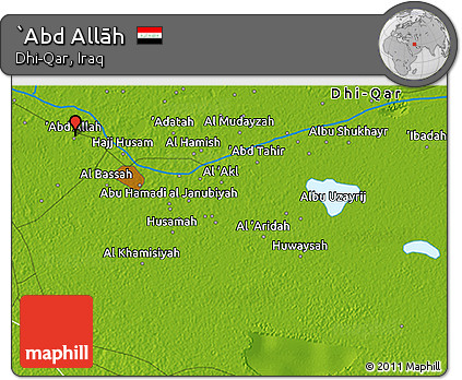 Physical 3D Map of `Abd Allāh