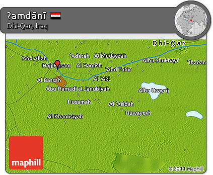 Physical 3D Map of Ḩamdānī