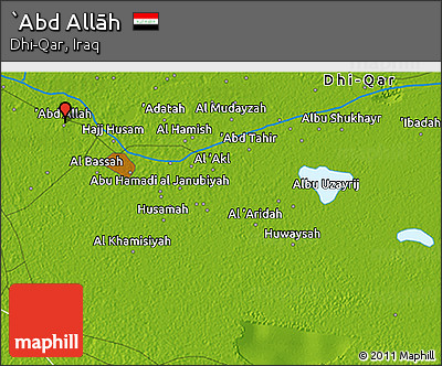 Physical 3D Map of `Abd Allāh