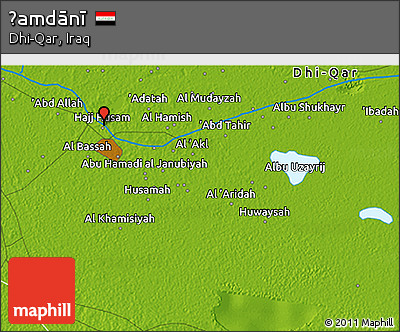 Physical 3D Map of Ḩamdānī