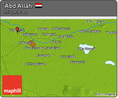 Physical 3D Map of `Abd Allāh