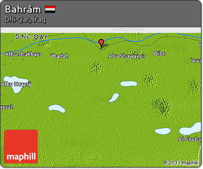 Physical 3D Map of Bahrām
