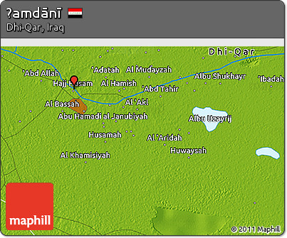 Physical 3D Map of Ḩamdānī