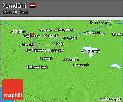 Political 3D Map of Ḩamdānī