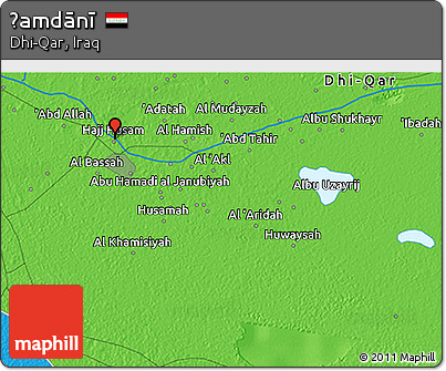 Political 3D Map of Ḩamdānī